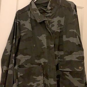 Army print jacket.